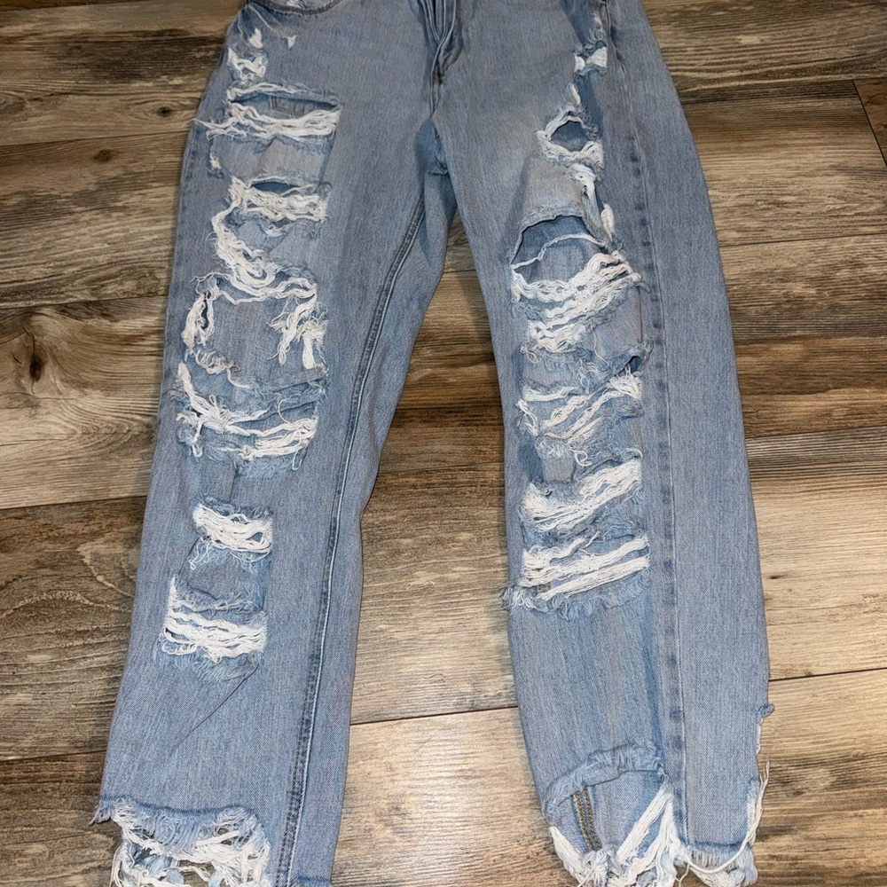 Distressed Light Blue Women's Jeans